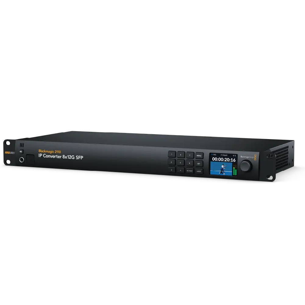 blackmagic design 2110 ip converter 8x12g sfp