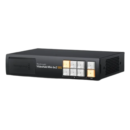 blackmagic videohub mini 6x2 12g