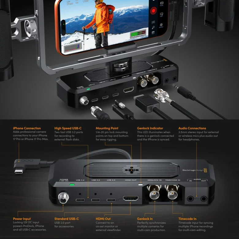 blackmagic camera prodock