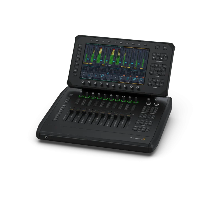 blackmagic design fairlight live audio panel 10